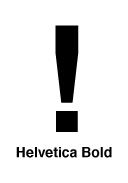 Helvetica Bold びっくりマーク(感嘆符) exclamation mark