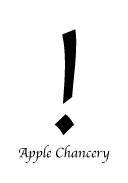 Apple Chancery びっくりマーク(感嘆符) exclamation mark