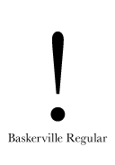 Baskerville Regular びっくりマーク(感嘆符) exclamation mark