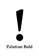 Palatino Bold びっくりマーク(感嘆符) exclamation mark