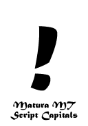 Matura MT Script Capitals びっくりマーク(感嘆符) exclamation mark