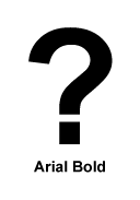 Arial Bold はてなマーク(疑問符) question mark
