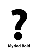 Myriad Bold はてなマーク(疑問符) question mark