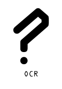 OCR はてなマーク(疑問符) question mark