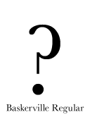 Baskerville Regular はてなマーク(疑問符) question mark