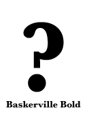 Baskerville Bold はてなマーク(疑問符) question mark
