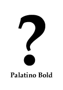 Palatino Bold はてなマーク(疑問符) question mark