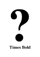 Times Bold はてなマーク(疑問符) question mark