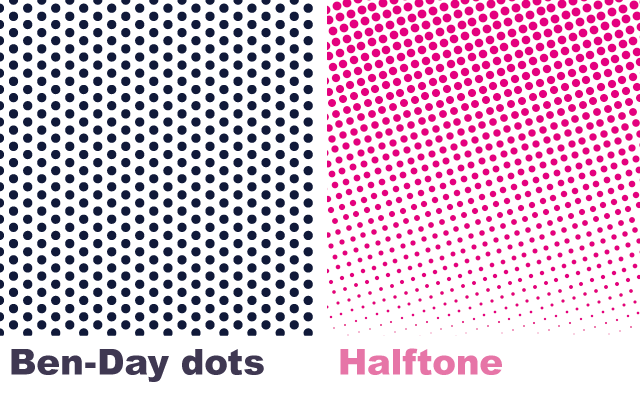 Ben-Day dots and Halftone