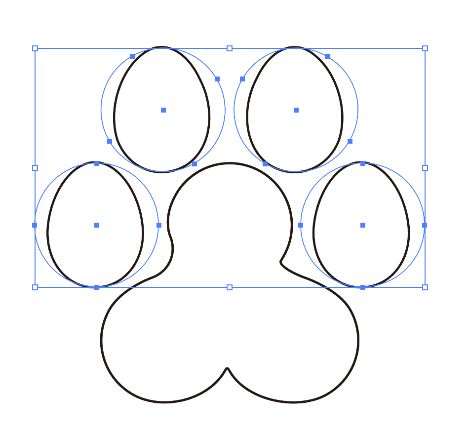 Adobe Illustratorを使った猫の肉球の描き方 初心者でも5分 犬もok クリエイター丙