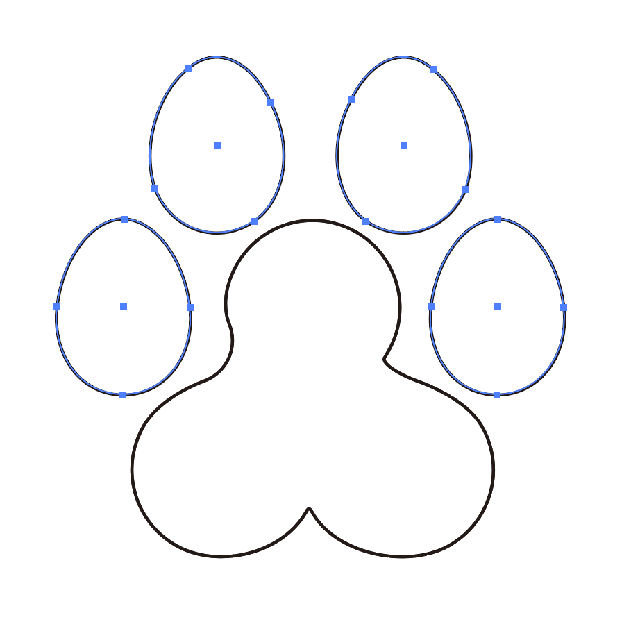 Adobe Illustratorを使った猫の肉球の描き方 初心者でも5分 犬もok クリエイター丙