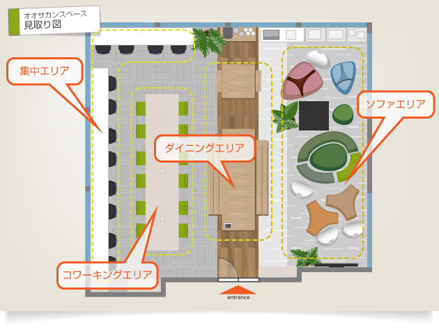 パターンスウォッチを使った間取り図