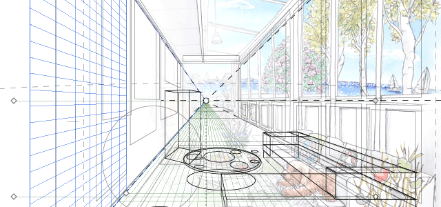 イラストレーター 遠近グリッド の使い方 遠近グリッドで こんな絵が描けるのよ Adobe Illustrator クリエイター丙
